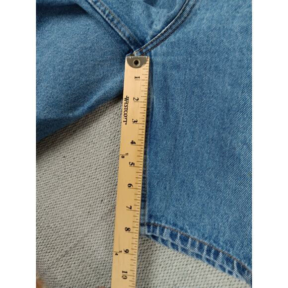 Calvin Klein Vintage Jean Shorts Men's 37X8 Blue Stone Wash Baggy Street Grunge - Picture 10 of 13